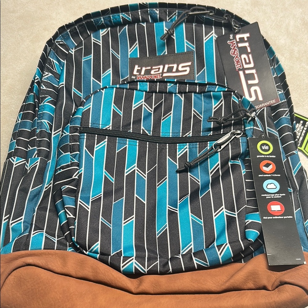 Blue and Brown Backpack